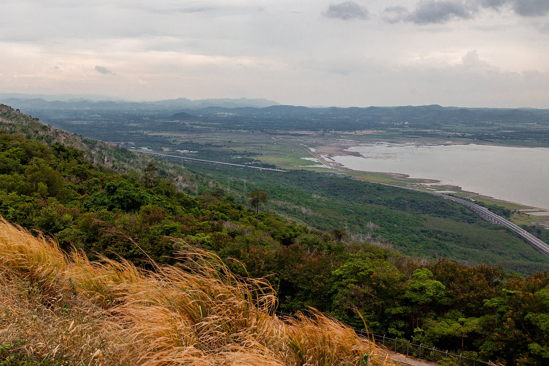 View over Lam Takhong Reservoir and the hills near Khao Yai from Khao Yai Thiang